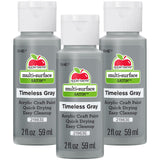 Apple Barrel Acrylic Paint, Timeless Gray (Pack of 3) 2 oz, 21983EA- (Pack of 3)