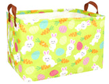 BOOHIT Large Easter Baskets for Kids Teen Boy Personalized Egg Hunting Baskets Baby Girl Fabric Empty Easter Gift Bakset ( Rabbi
