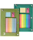 Mr. Pen- Pencil Pouch for 3 Ring Binder, 2 Pack, Green Shades