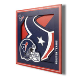 YouTheFan NFL Houston Texans 3D Logo Series Wall Art - 12x12