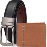 Zoro Reversible Pu Belt And Wallet Combo, Formal Black And Brown Reversible Belt, Gift For Mens, Gents Belt, Mens Wallet ZrTx01