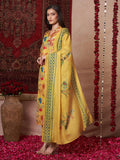 Gosriki Women'S Rayon Viscose Printed Straight Kurta With Pant & Dupatta (Pubani Mustard-Vks01-Gs_L_Mustard_Large),Mustard,,B0DV4D1MV3