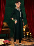 Libas Women'S Velvet Kurta Set (39035_Green Green Xs