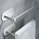SUNTECH Hand Towel Holder 2 Packs,9-Inch Self-Adhesive Hand Towel Rack for Bathroom and Kitchen, Brushed Stainless Steel Wall Mo