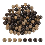 HARFINGTON 200pcs Round Wooden Beads, 10mm Dia Small Wood Beads for DIY Crafts, Bracelet, Wristlet, Necklace, Jewelry Making, Kh