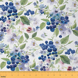 Feelyou Fresh Fruits Flannel Fabric Soft 2 Yards Blueberries Soft Flannel Fabric by The Yard for Upholstery Sofa Chair Botanical
