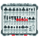 BOSCH RBS030MBS 30-Piece (Universally Compatible Accessory) Carbide-Tipped Wood Router Bit Assorted Set