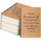 Colarr 24 Pcs Inspirational Spiral Notebook Bulk Gift, Brown