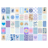 Danish Pastel Room Decor Aesthetic Wall Collage Kit MatissePosters for Room Aesthetic Wall Decor (50pcs of 4x6inch, Blue)