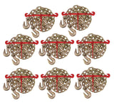 Mytee Products 1/2 Grade 70 Chain and Binder Kit | includes (8) 1/2 5/8 Ratchet Load Binder & (8) 1/2 x 16 G70 Transport