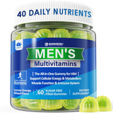 Mens Multivitamins Gummies, Multiminerals, Vegan Omega 3, CoQ10, Probiotics, Daily Mens Vitamins A C D3 E B6 B12, Methylated Mul