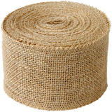 HomeFSN 3 Wide Burlap Fabric Craft Ribbon 10 Yards for Parties, Thanksgiving, Christmas, Holidays (3 inch 10 Yards 1 Pack)