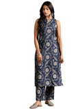 Libas Women'S Silk Blend Kurta Sets (36811_Blue