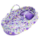 June Garden Cozy Dream Doll Bassinet - Baby Doll Portable Carrier - Fits for American Girl Dolls up to 14 - Soft Pillow & Safety