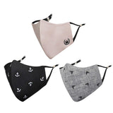 Masq Arrow 4 Layer, Reusable, Breathable, AntiBacterial (Bfe>99%) Embroidered 100% Pure Cotton Cloth Face Mask Combo With Ear A