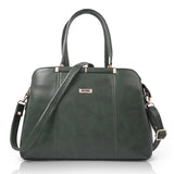 Adisa Two Tone Handbag 3 Compartments Shoulder Bag For Women And Girls With Sling Belt (Ad4084-D.Grn),Dark Green,,B0F6W6R8F5