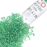 Miyuki Delica Seed Beads - Size 11/0 (1.6 mm), DB0152, Transparent Green AB, 7.2 g, Approx. 1440 Beads, Made in Japan