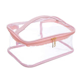 Large Cosmetic Bag for Women / Clear, See-Through Makeup, Hair & Nail Accessories Pouch for Travel or Home / Transparent PVC Pla
