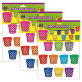 Polka Dots Buckets Accents, 30 Per Pack, 3 Packs