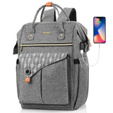 MOMUVO Laptop Backpack for Women, 15.6 Inch Laptop Bag Work Backpack with USB Charging Port, School Bookbag College Backpack, Su