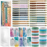 TecUnite 25 Sets Easter Christian Church Gifts Bulk Bible Verse Gel Pens Religious Silicone Wristband Bible Emergency Numbers Bo
