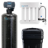 Aquasure 64,000 Grains Whole House Water Filter Bundle with Automatic Digital Metered Control Softener and 75 GPD RO Reverse Osm