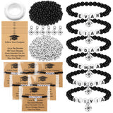 Cunno 1876 Pcs 24 Sets Graduation Beads for Bracelet Making Kit Class of 2026 Gifts Graduation Compass Charms Crafts Letter Name