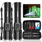 Rechargeable Flashlights High Lumens - Super Bright LED Tactical Flash Light, Powerful Waterproof Handheld USB C Flashlight for