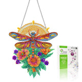 VAIIEYO Dragonfly Diamond Painting Hanging, Animal Diamond Painting Suncatchers Window Hanging Kit with Chain, 7.5x7.5 inch Crys