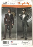 Simplicity Mens Steampunk and Skeleton Cosplay and Halloween Costume Sewing Pattern, Sizes 3844