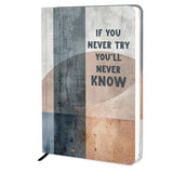 Wordwin Hard Bound Journal Notebook With Ribbon Bookmark | A5 Size Motivational Quotes Printed Diary For Girls & Women | 80 Gsm