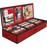 Simple Houseware Wrapping Paper Organizer - Under Bed Storage for 25-40 Rolls Gift Wrapping Paper, Gift Bags, Ribbons, 41.5L x