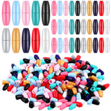WILLBOND 100 Pcs Breakaway Clasps for Necklace Plastic Safety Bracelet Clasps for Lanyard Bead Barrel Connectors for Necklace Br