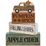 Lineshading 4 Pcs Thanksgiving Decoration for Home Fall Truck Decor Fall Tiered Tray Decor Thanksgiving Centerpiece Decorative P