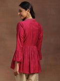Libas Women'S Silk Blend Woven Design A-Line Kurti (29154 Magenta Magenta M