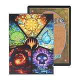 MTG Card Sleeves 100CT,Standard Size Sturdy MTG Sleeves Matte Back Finish for Baseball,Trading Cards (Colorful Patterns)