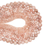 Malahill Gemstone Beads for Jewelry Making, Sold per Bag 5 Strands Inside, Sunstone 10mm
