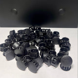 5/8 Inch Plastic Plug, Aluminum Patio Cover Replacement Plugs | 50 Pack (Black/Ebony)