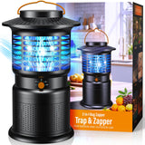 GTERT 2-in-1 Bug Zapper Outdoor with Fan Suction, Effective Mosquito Trap & Insect Zapper, 10000mAh Rechargeable Fly Zappers for