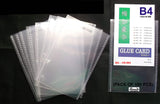 Filemate B4 ID Badge Holders (Pack of 100 pcs) / ID Card Holders Vertical (Size: 6 X 4 inch)(155 X 106 MM) (White and Transparen