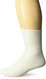 Top Flite MenS Diabetic NonBinding Dress Crew Socks 2 Pack, White, Large