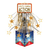 Creative Converting Hollywood Lights Mini Centerpiece Cascade with Base and Attachment, Blue/Red/Silver/Gold