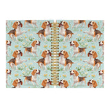 Pugwak Cute Dog Beagle Floral Journal Notebook Puppies Dog Flower Notebooks College Ruled for Work School, Gifts for Dog Mom D