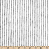 University Stripe Linen-Look Polyester Cotton 58 Fabric by The Yard - Black/White