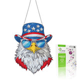 VAIIEYO Eagle Diamond Painting Hanging Ornament, Diamond Painting Suncatchers Double Side Window Hanging Kit with Chain, 7.5x7.5