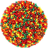 UPINS 1200Pcs Fall Beads, Autumn Round 6 mm Pearl Beads for Jewelry Making Thanksgiving Autumn Party Decoration Necklace Bracele