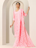 Libas Women'S Chanderi Silk Woven Design Straight Kurta Sets (99205_Pink_Xl)