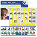Kids Calendar Visual Schedule Autism - Premium Durable Plastic - Calendar Pocket Chart - Special Education Classroom Must Have -
