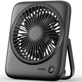 Otlonpe Personal Portable Desk Fan, 4000mAh Small Rechargeable Portable Fan Battery Operated & USB Powered for Travel Sleeping B