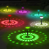 Ensenior Color Changing Solar Lights Outdoor, Auto ON/Off 3000K White Light & RGB LED Solar Garden Lights for Pathway, Yard, Pat